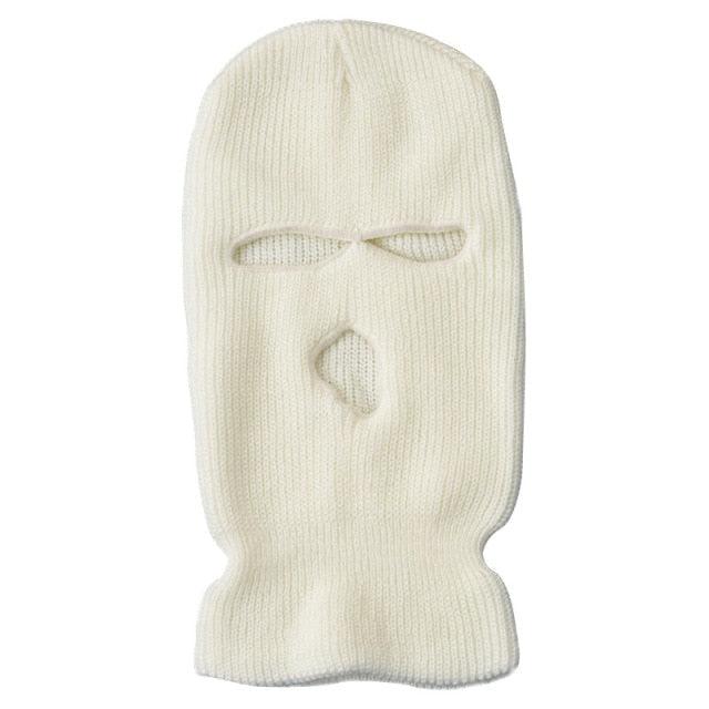 Army Tactical Mask 3 Hole Full Face Mask Ski Mask Winter Cap Balaclava Motorbike Motorcycle Helmet Full Helmet Neck Gaiter, Winter Balaclava Warm Knit Beanie for Outdoor Sports Outdoor Full Face Cover Thermal Ski Mask