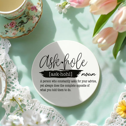 Adulting Coaster Geschenkset 6er-Pack Lustige Zitat-Untersetzer für Bartheken-Dekoration und Präsentation