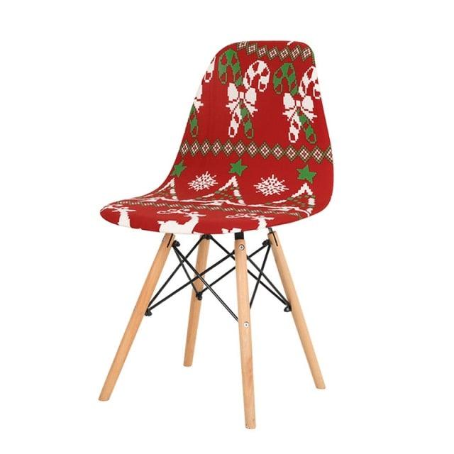 Avangarde Style  Printed Seat Cover For Shell Chair Armless Shell Chair Cover Banquet Home Slipcover Elastic Removable Stretch High Back For Sofa Armchairs