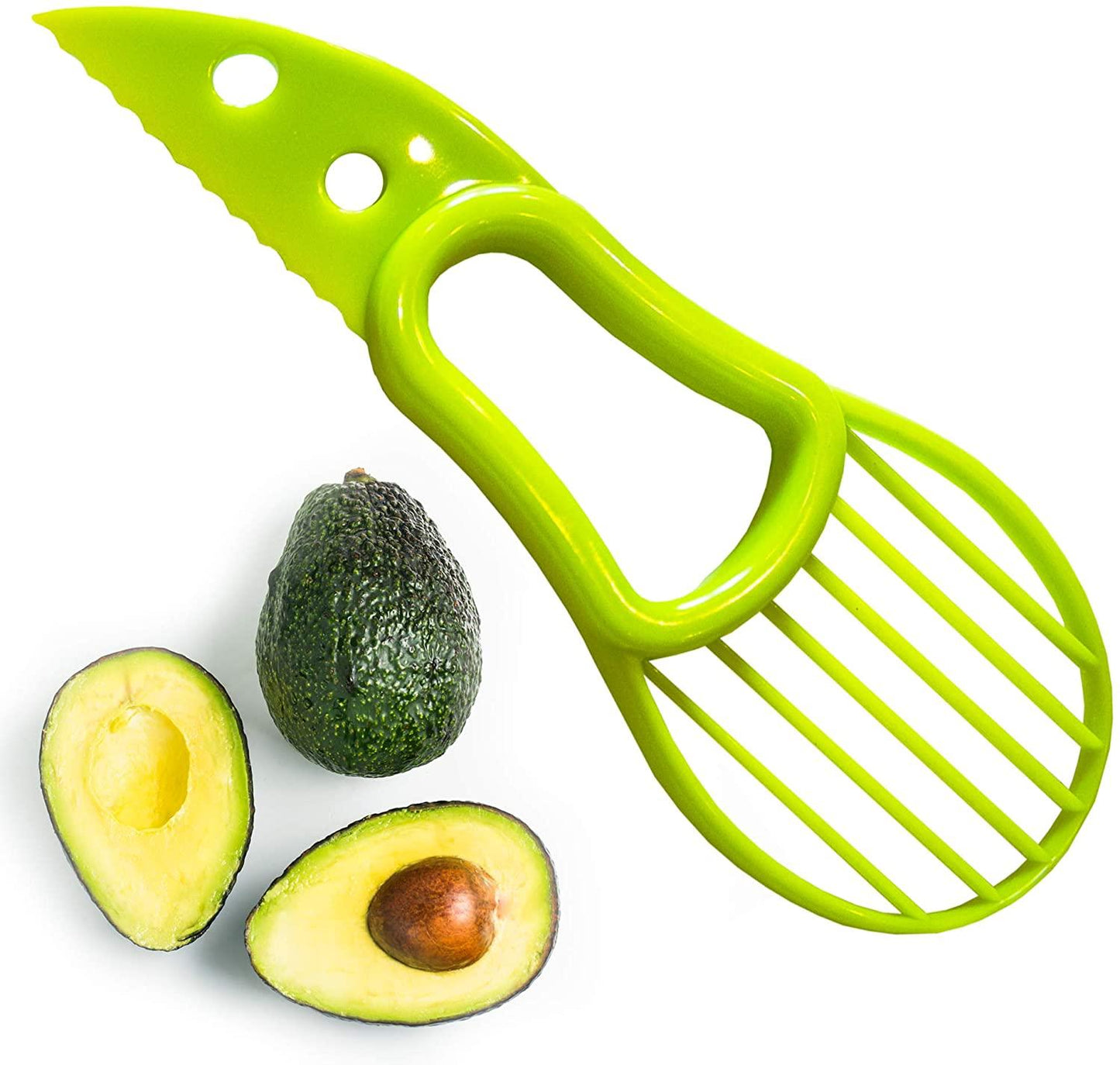Avocado Schneider 3-in-1 Sichere Kunststoffklinge Teiler Fächerförmiger Schneider BPA-frei
