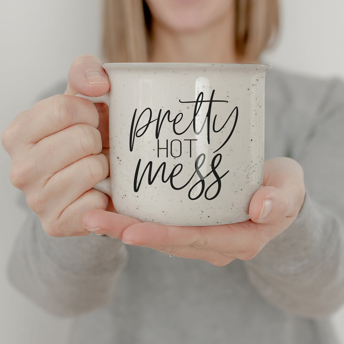 Pretty Hot Mess 14.5oz Keramik-Kaffeetasse Lustige Hot Mess Zitat-Tasse für Zuhause, Büro und Reisen
