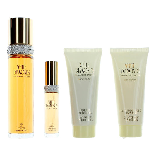 White Diamonds, 4-teiliges Geschenkset für Damen mit Duschgel