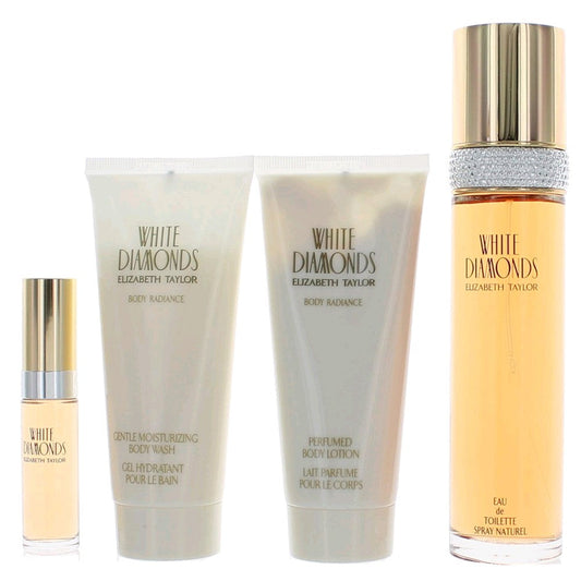 White Diamonds, 4-teiliges Geschenkset für Damen mit 100 ml