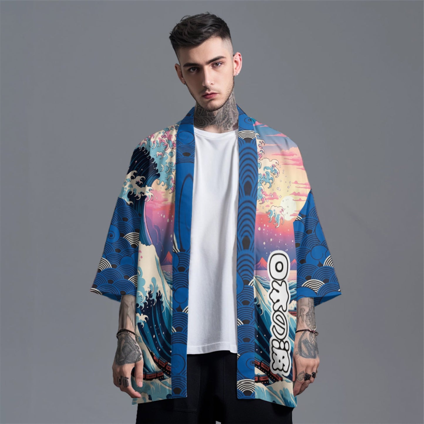 K24 Kimono Blaue Wellen