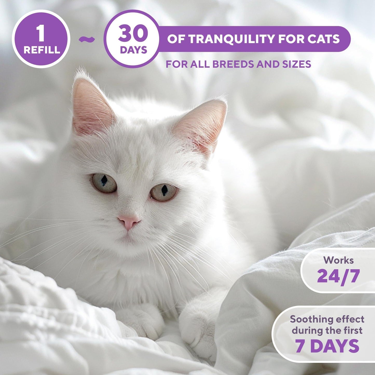 Cat Calming Pheromone Diffuser Anti-Anxiety for Cats & Dogs