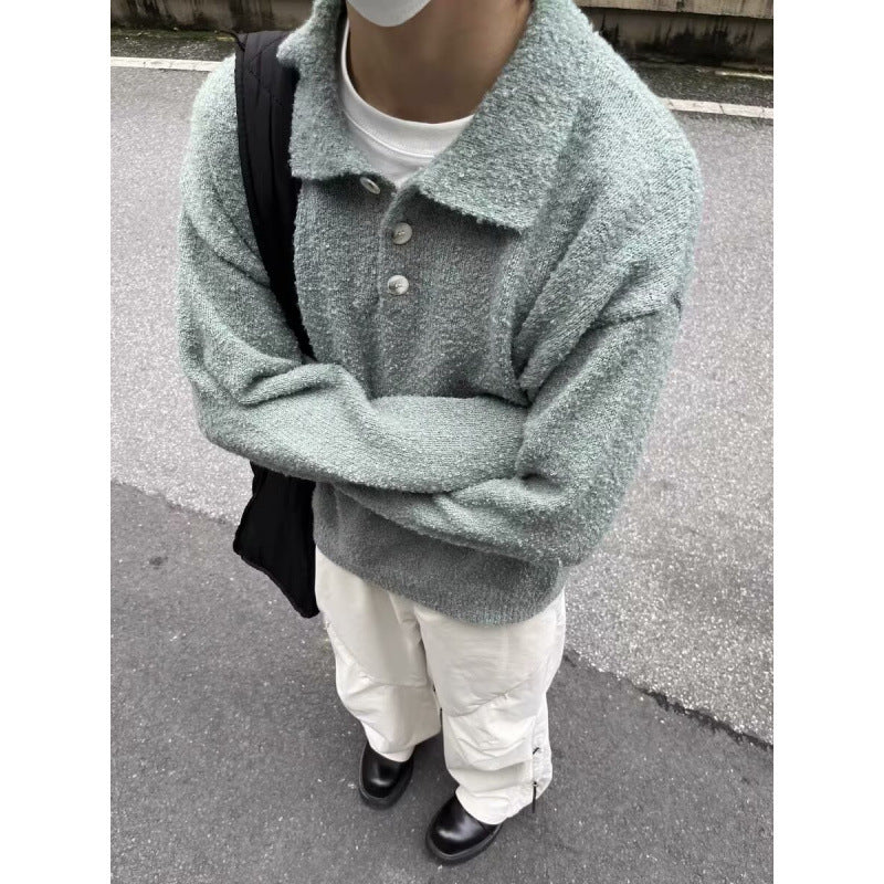 Mens Casual American-Style Knitted Sweater