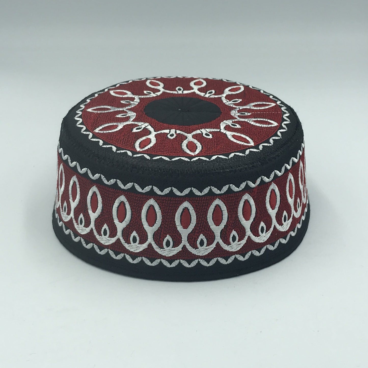 Baby Embroidered High-End Flat-Crown Round-Edge Ethnic-Style Saudi Cap