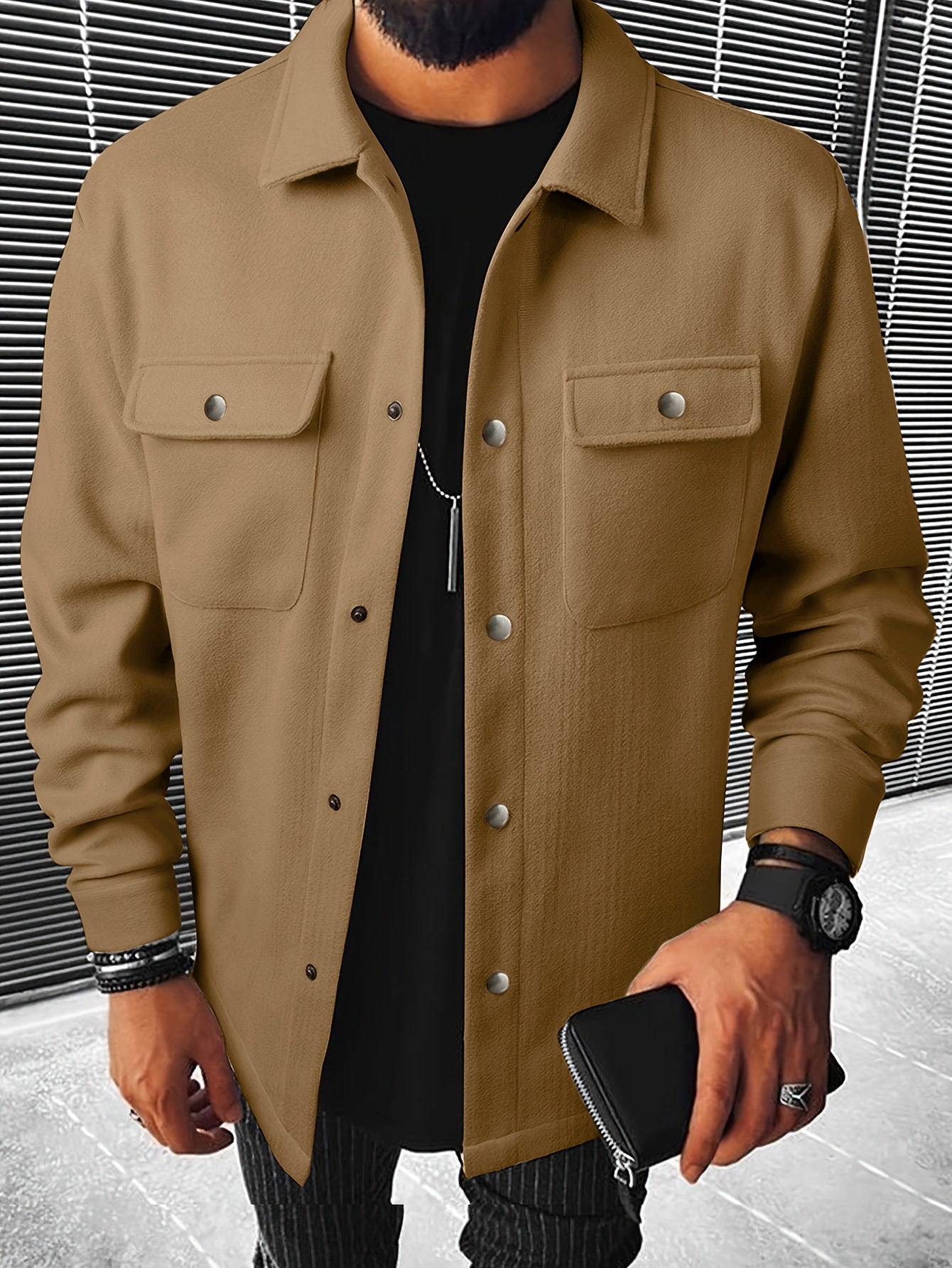 Men's Lapel Loose-fitting Coat Corduroy Jacket