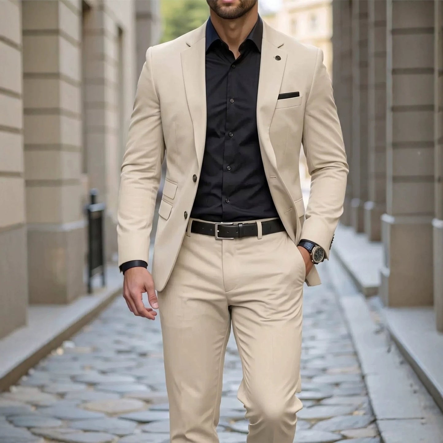 Mens Light Business Evening Suit