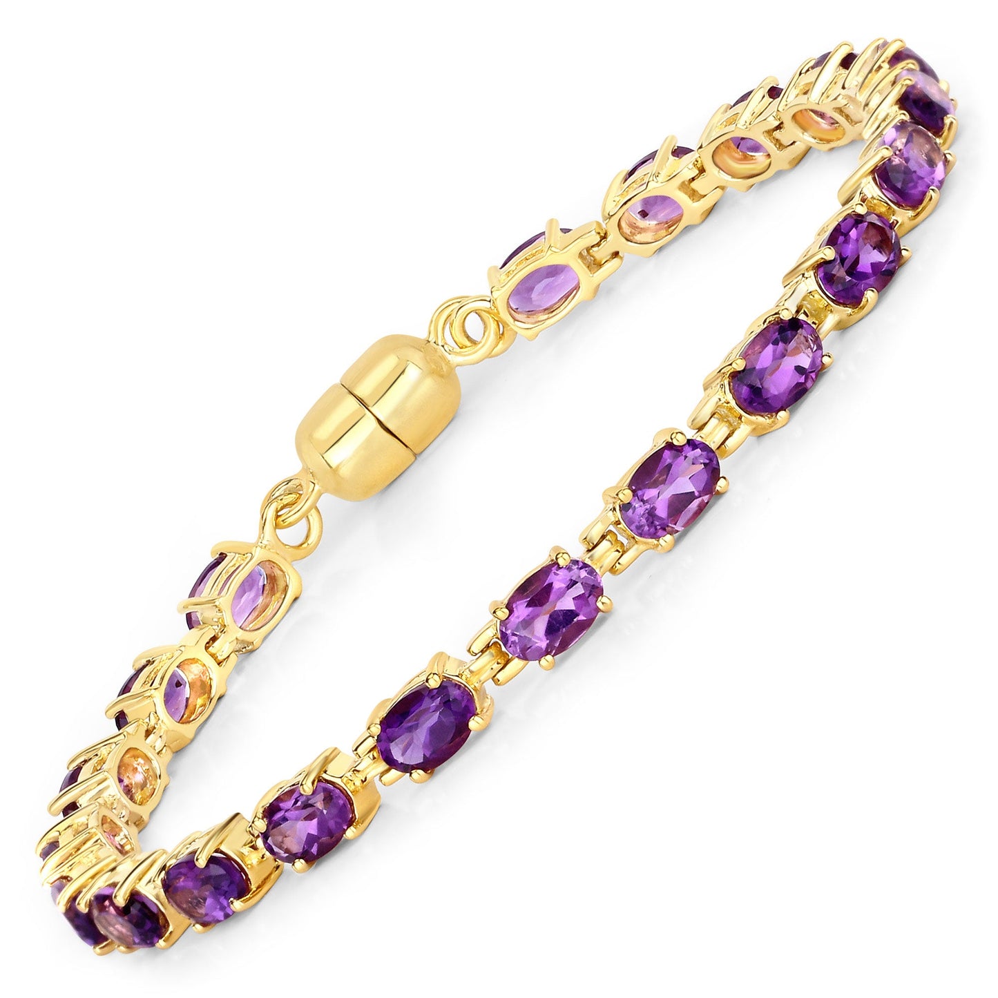 8,40 Karat echtes Amethyst .925 Sterlingsilber Armband