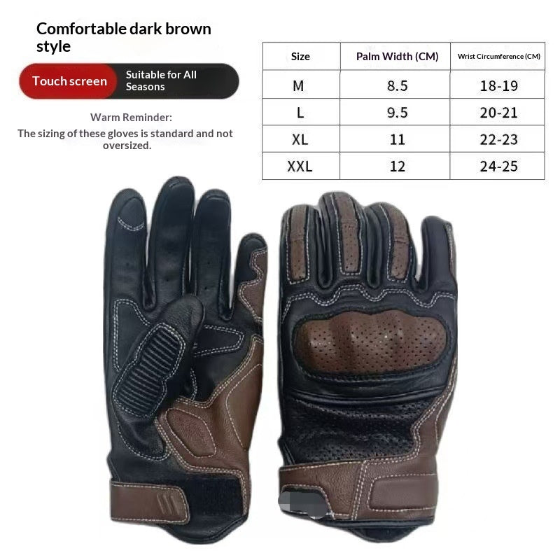 Motorcycle Riding Gloves - Outdoor Protective Gear for Riders with Anti-Slip Palm and Durable Construction