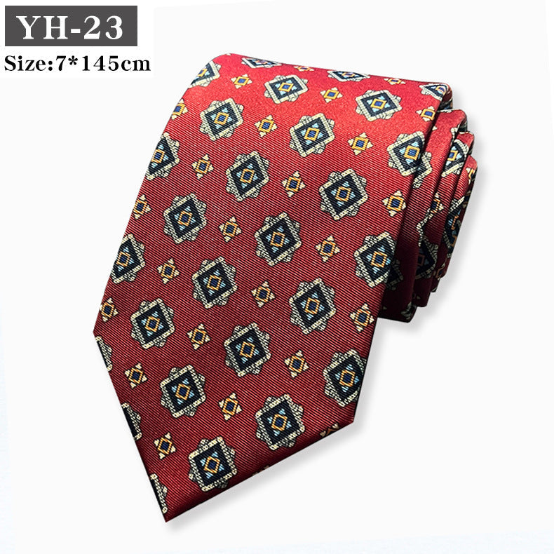 Korean-style Retro Hong Kong style Floral Casual Tie