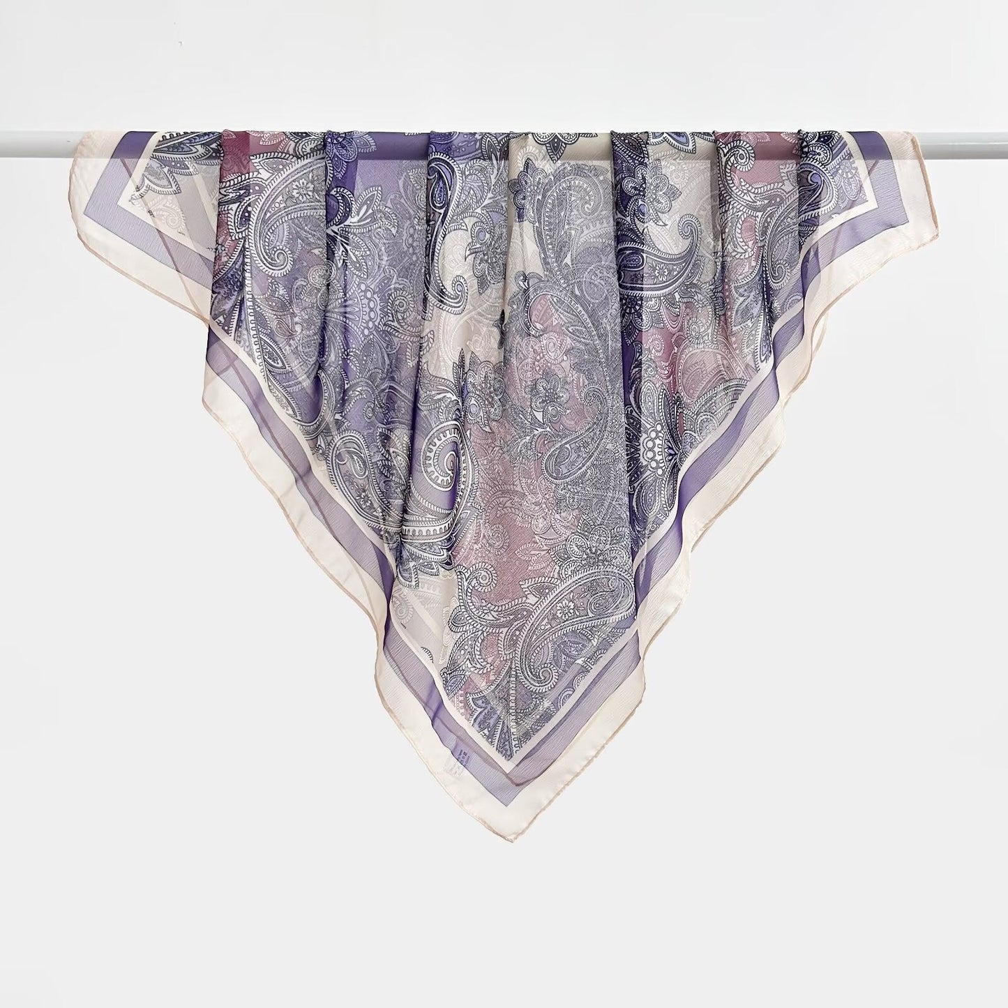 Versatile Printed Thin Square Scarf