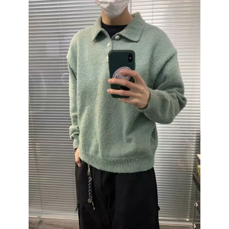 Mens Casual American-Style Knitted Sweater