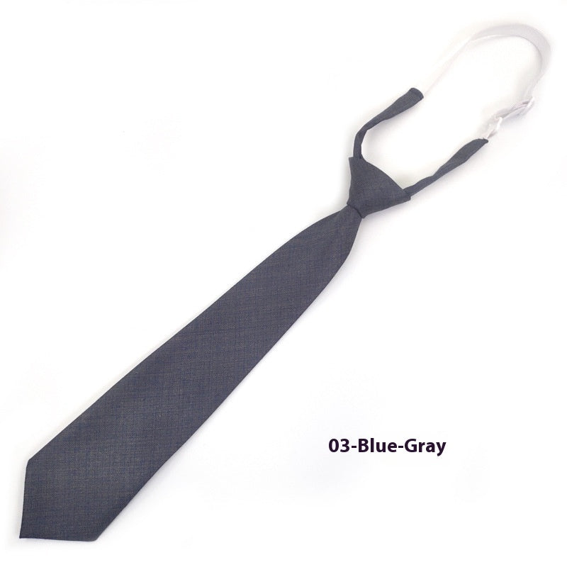 Solid Color Navy Blue Tie Men's Tie