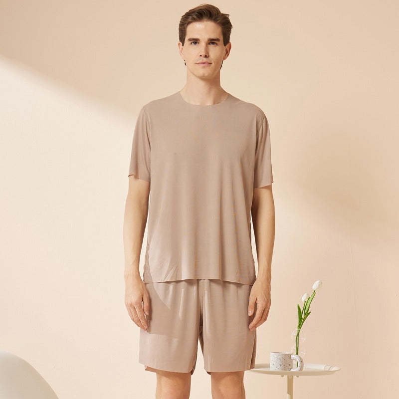 Men's Thin Section Traceless Ice Silk Home Wear