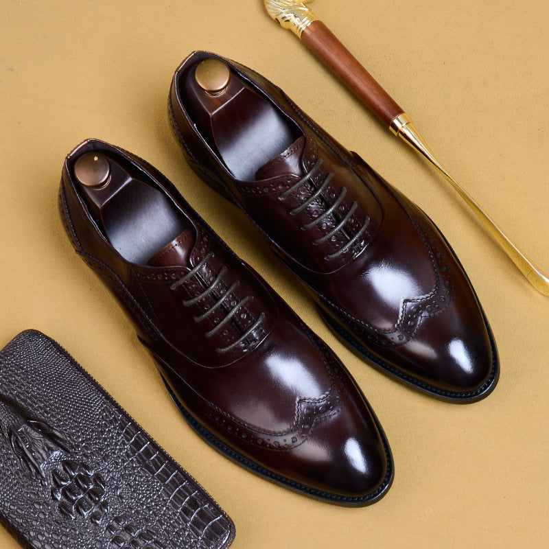Men's Business Formal Pointed-Toe Oxford Shoes