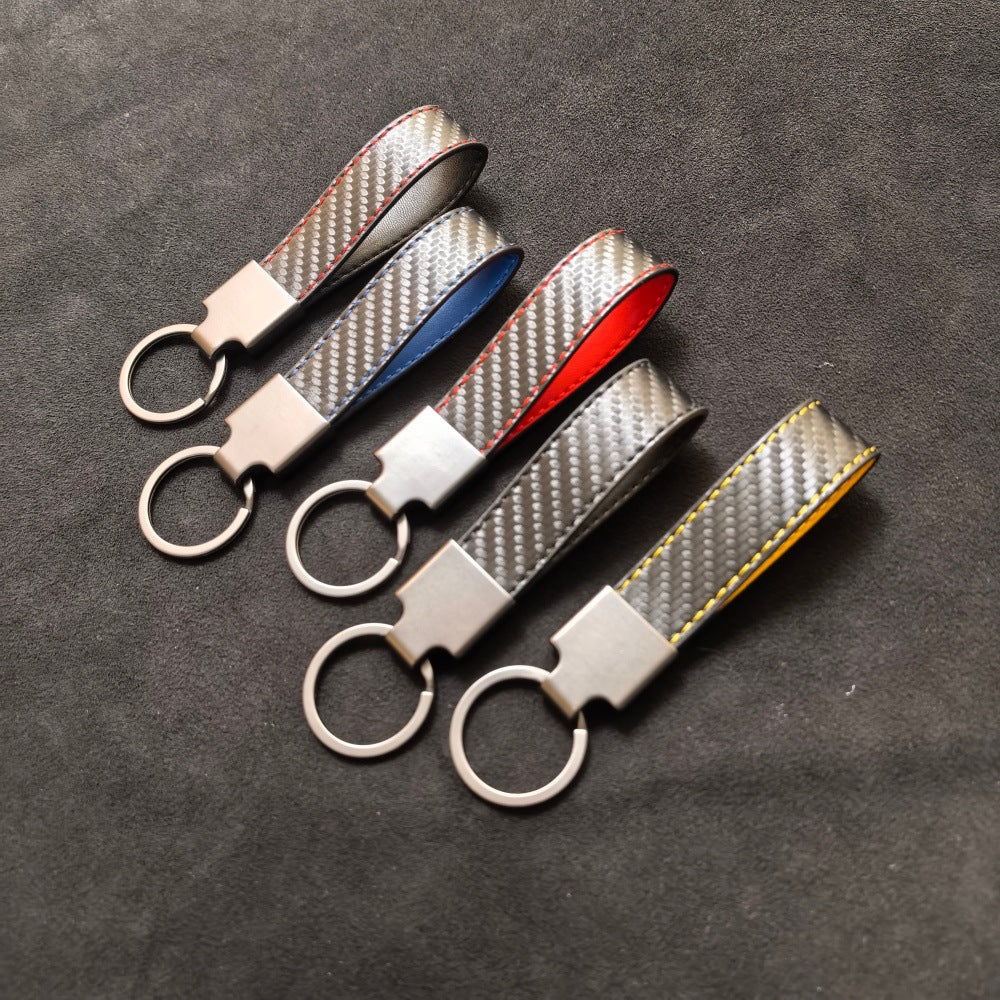 Suede Car Keychain With Metal Anti-loss Feature