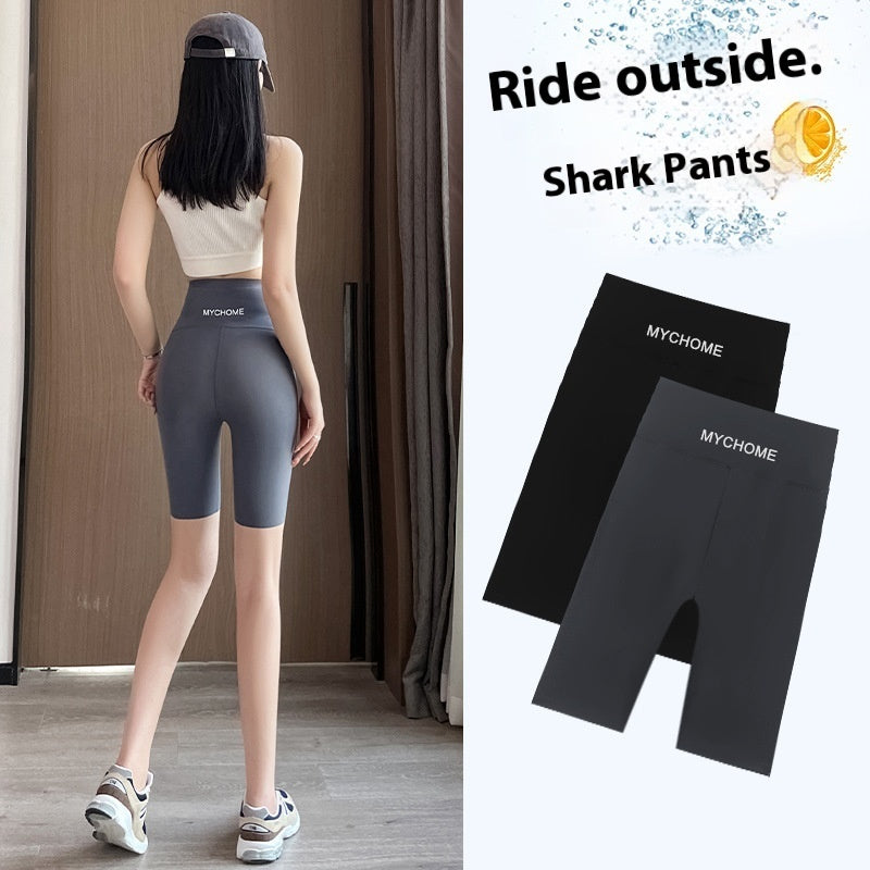 Women's Five-point Shark Pants High Waist Hip Lift