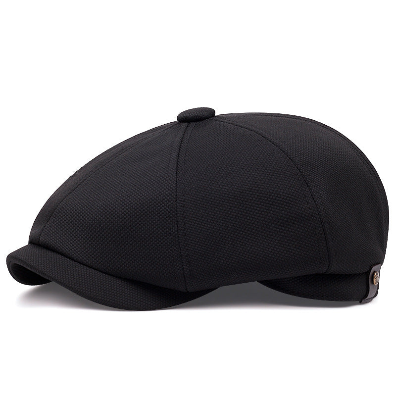 Mens British-Style Retro Casual Octagonal Cap