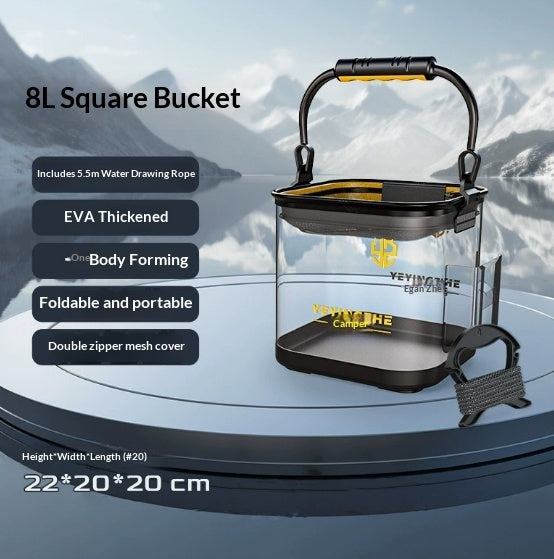 Thickened Transparent Fishing And Water-drawing Bucket