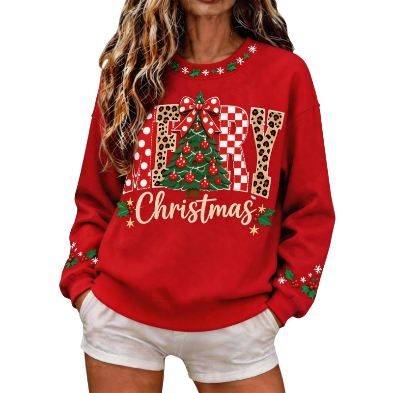 Women's Loose-Fit Round-Neck Printed Short-Sleeve Top