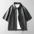 High Street Ins Style Leather Coat Short Sleeve Jacket