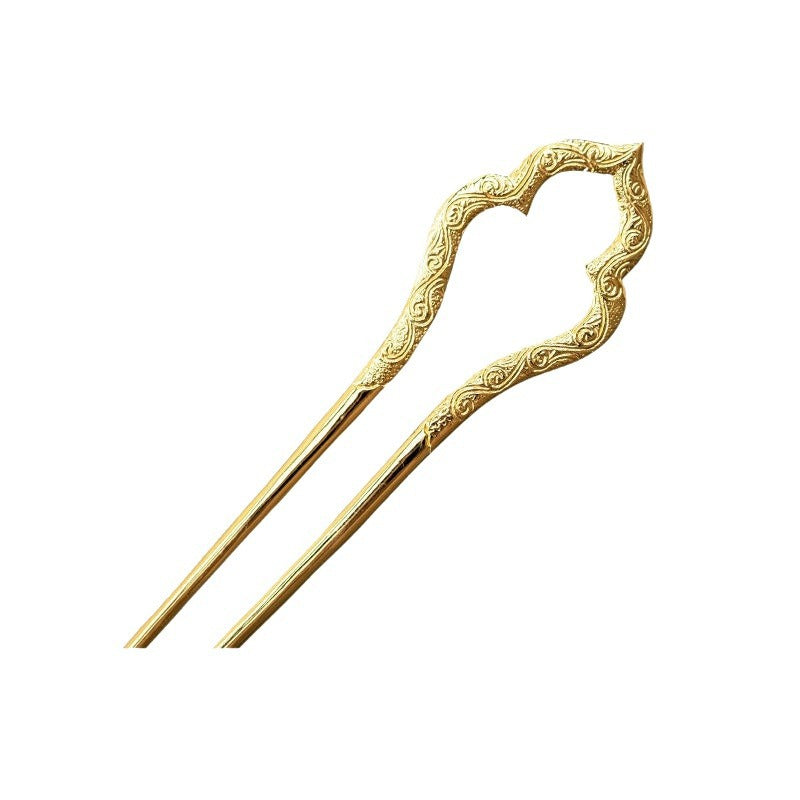 Gold-plated Vintage U-shaped Hairpin