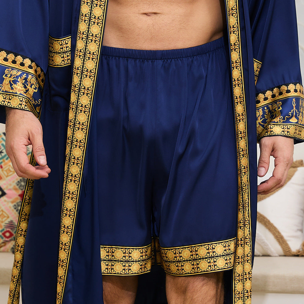 Men's Creative Simple And Versatile Baroque-style Satin Shorts