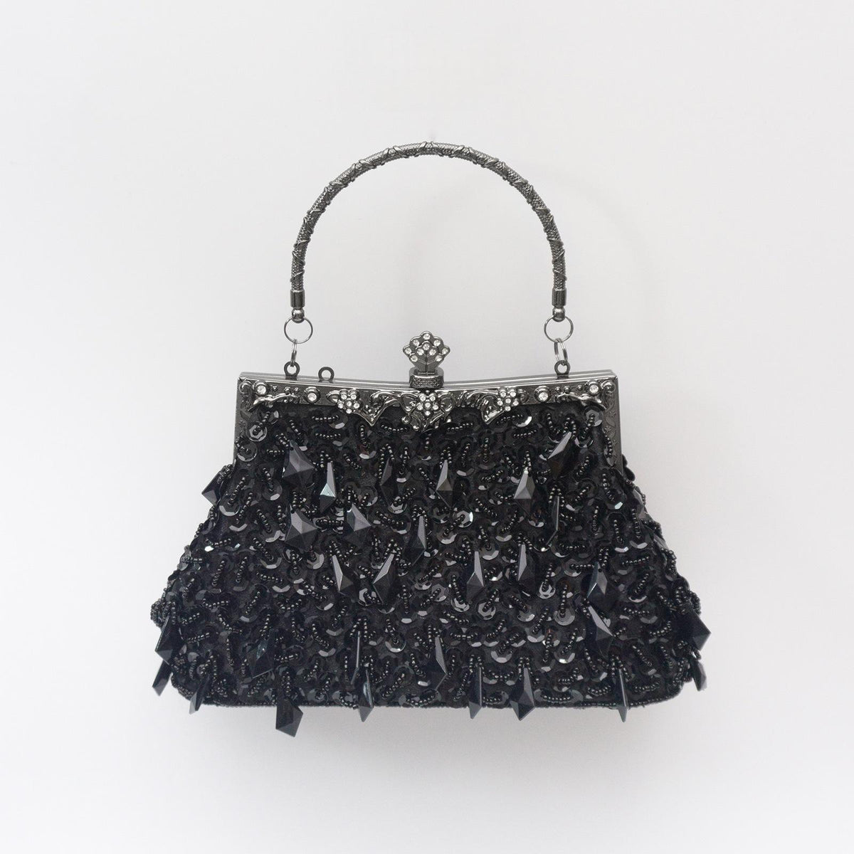 Acrylic Tassel-beaded Handbag With A Coin Purse Closure