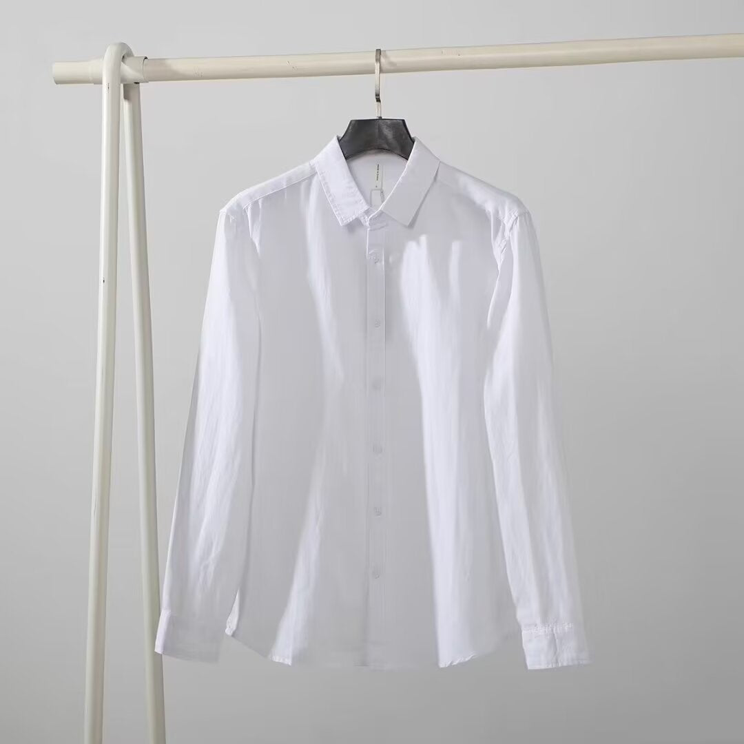 Old-money-style Slim-fit Long-sleeve Shirt