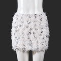 Ins-style Beaded Fluffy Sexy Low-rise Skirt For Women