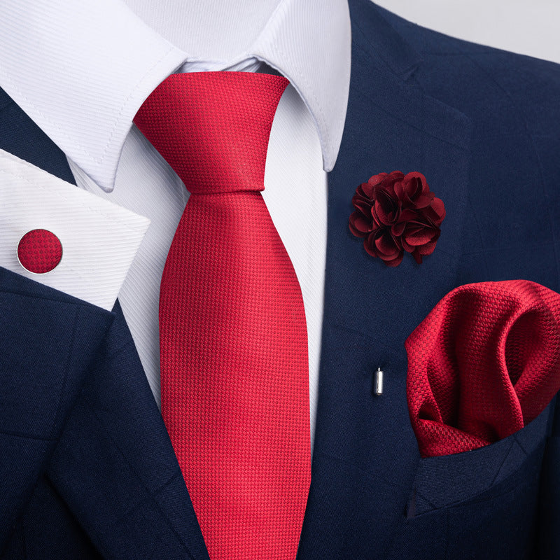 Men's Tie Suit Pocket Square Combo 8