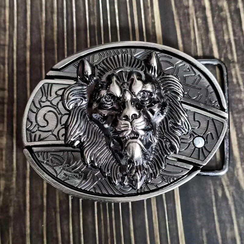 Smooth Buckle For Self-defense Trendy Punk-style Belt Buckle With A Distinctive Look
