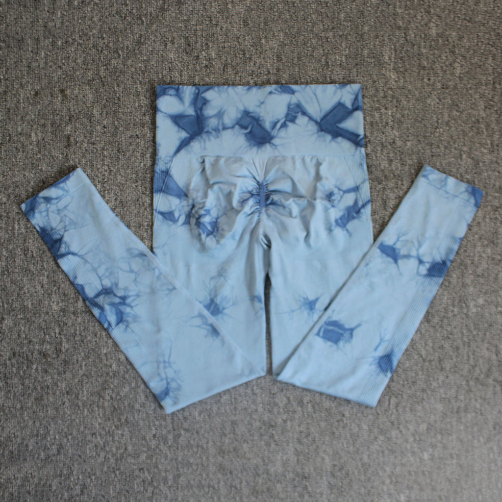 Women's Printed Tie-dye Seamless Skinny Yoga Pants