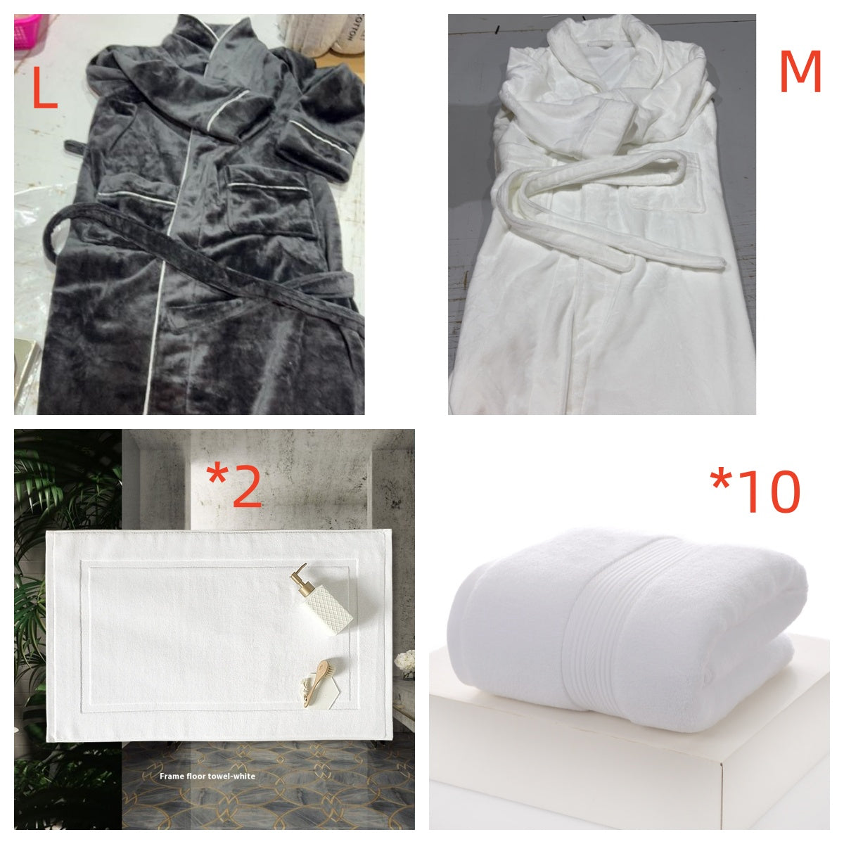 Extended Autumn And Winter Coral Fleece Bathrobe