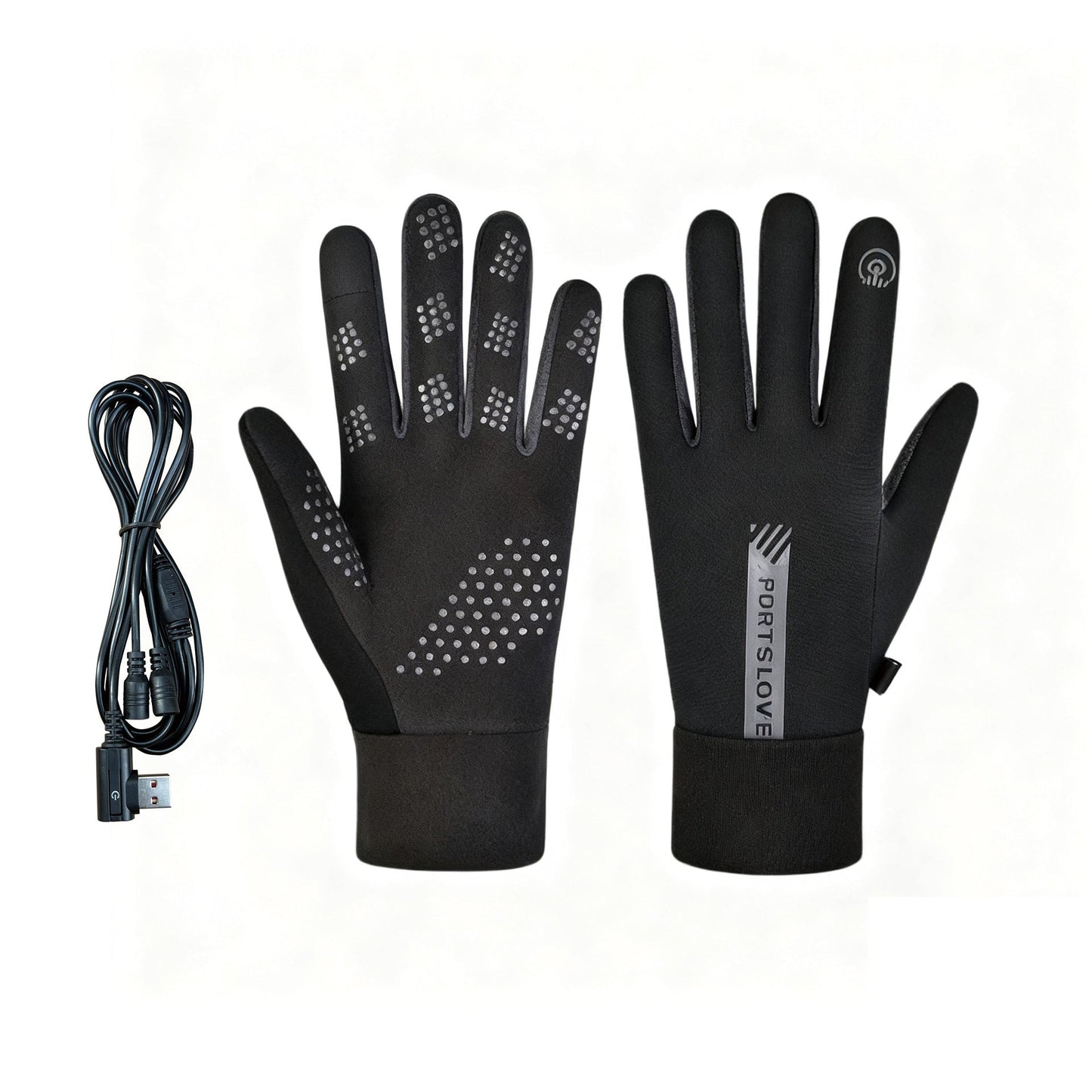 Outdoor Waterproof USB Three-Setting Temperature-Controlled Heated Gloves