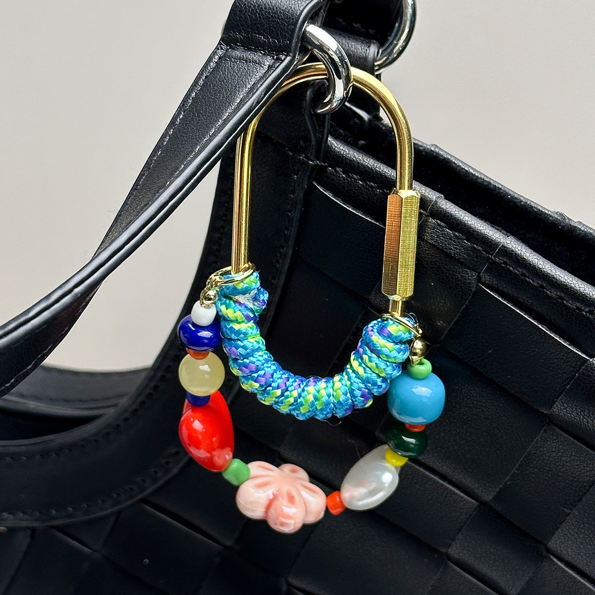 Crystal Bead Heart-shaped Bag Charm