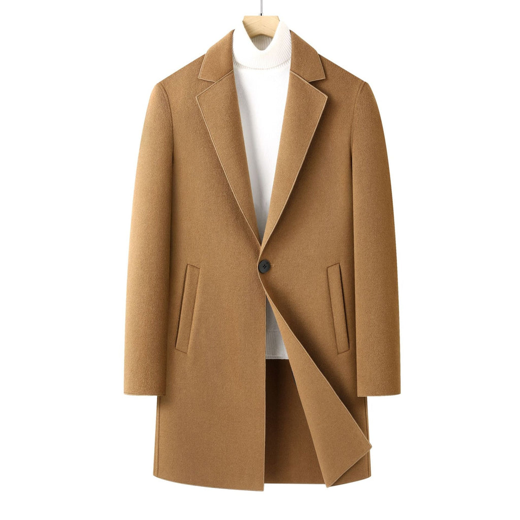 Autumn And Winter Men's Wool Double-faced Overcoat