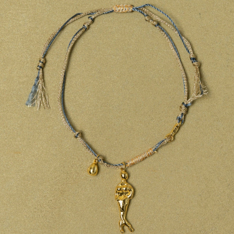 Womens Stainless Steel Natural Stone Bracelet And Necklace