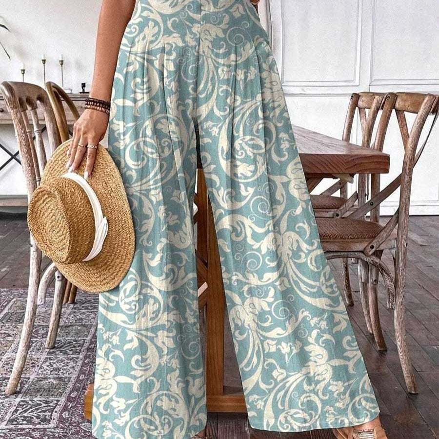 Womens Plus-Size Casual Wide-Leg Athletic Pants
