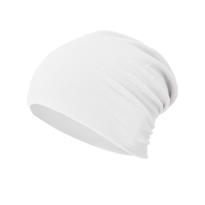 All-season, Versatile Solid-color Slouchy Beanie With A Knitted Wrap-around Design