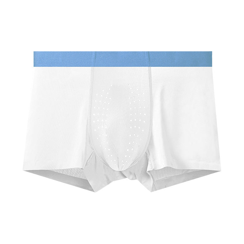 Mens Breathable Summer Thin Boxer Briefs Seamless Boxer Style