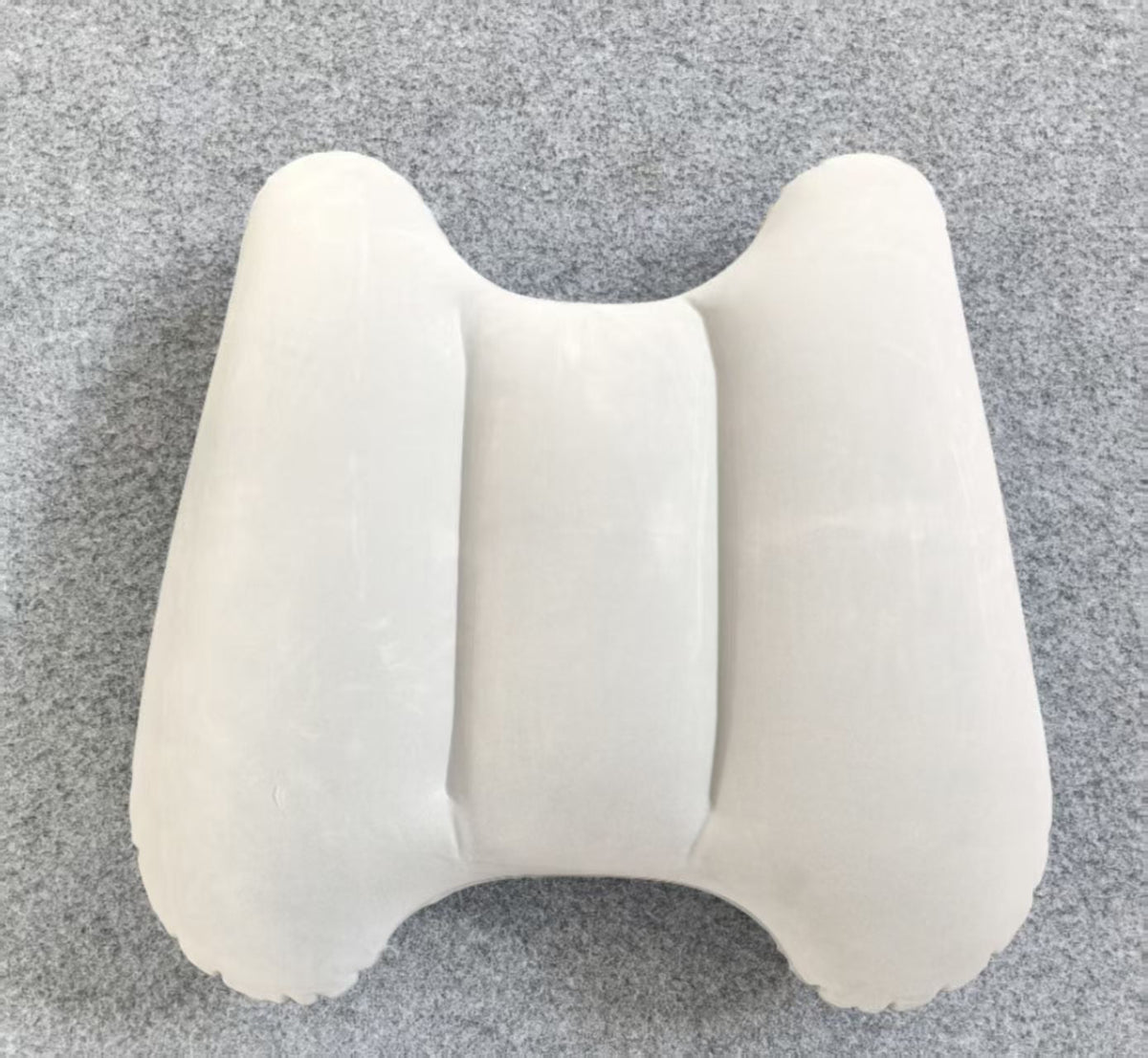 Inflatable lumbar pillow-gray-pvc flocked-1 piece