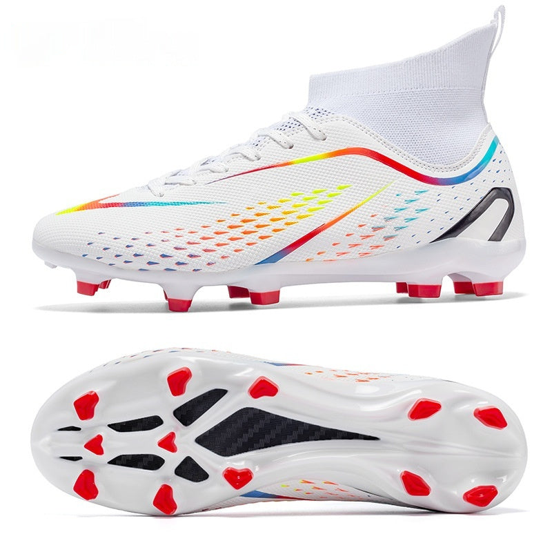 Children's Football Shoes TF Broken Nail High-top Breathable