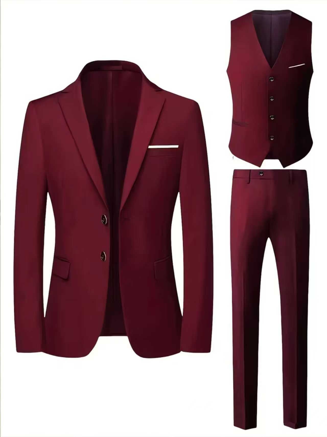 Mens Tailored Suit Grooms Wedding Dress