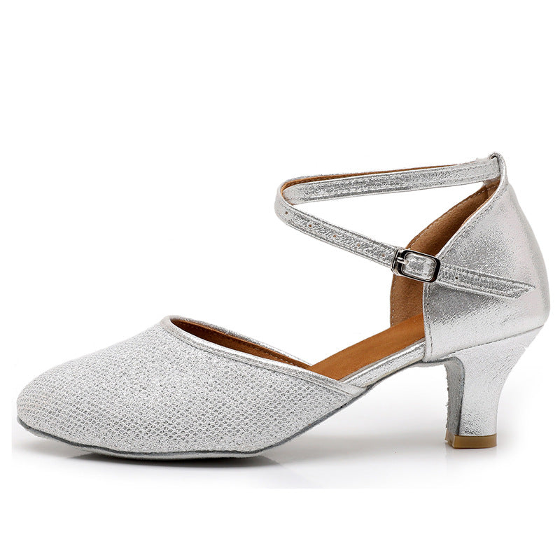 Women's Toe Holder Latin Dance Shoes Dance Soft Bottom Dance Shoe