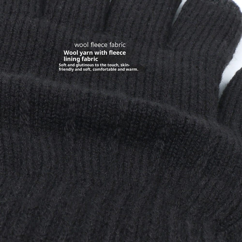 Gloves Outdoor Riding Wind-proof And Cold Protection Fleece-lined Thickened