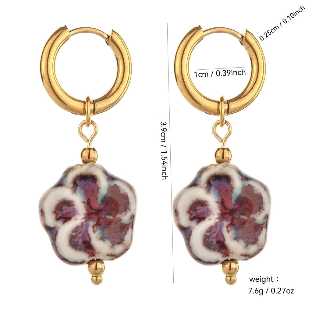 Lustrous Heart-Shaped Stainless Steel Earrings For Women