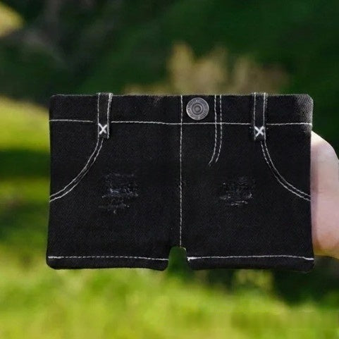 Denim Jacket Convenient To Carry When You Go Outdenim Wallet And Cardholder
